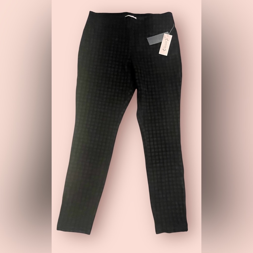 Nanette Chic Black Grid Pattern Pants